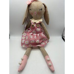 New Jolie Fleur Bunny Rabbit Stuffed Animal Shelf Sitter Spring Collection Daisi